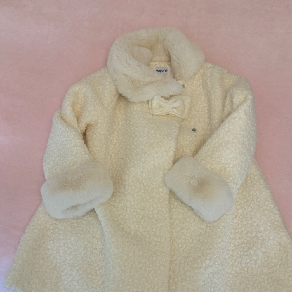 Mayoral Cream Fleece Kids Cape